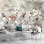 Oil Painting Pastel Floral Wallpaper Mural