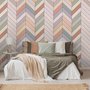Papier peint panoramique vintage à chevrons