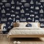 Vintage World Architecture Sketch Wallpaper Mural
