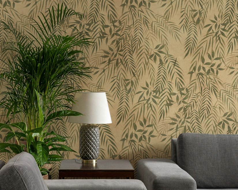 Vintage Tropical Leaves Botanical Wallpaper Mural
