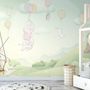 Animals Flying with Balloon Wallpaper Mural