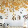 Autumn Leaves with Cartoon Animals Wallpaper Mural