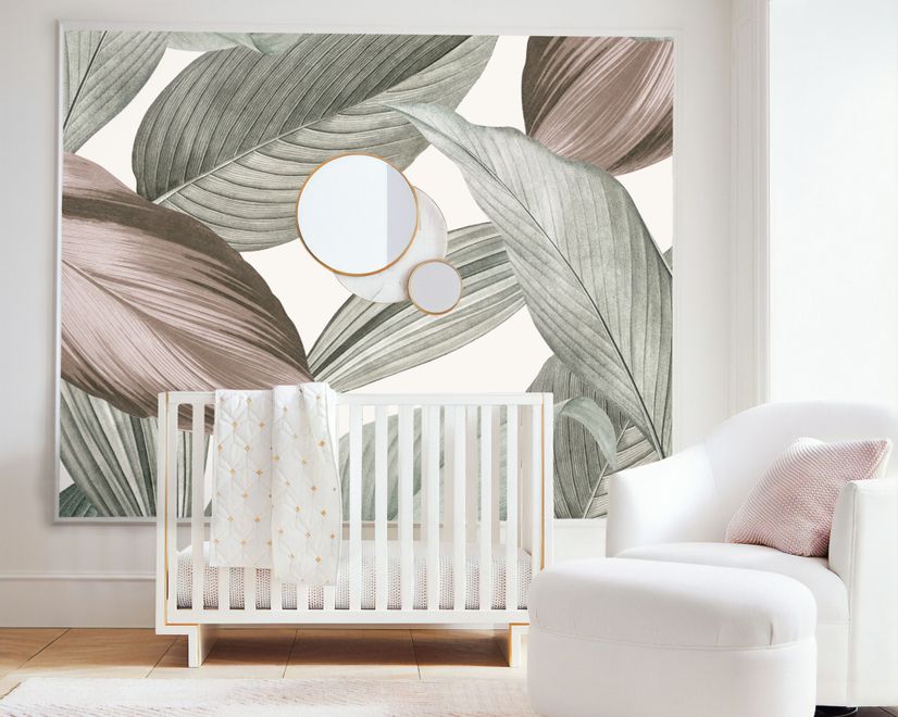 Vintage Leaf Wallpaper Mural