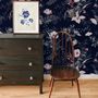 Retro Dark Flowers Wallpaper Mural