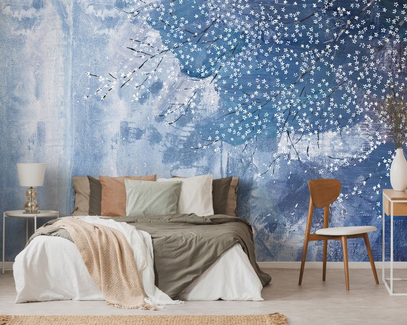 Oil Painting Winter Landscape Wallpaper Mural