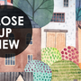 Kids Watercolor Cute Town House Wallpaper Mural