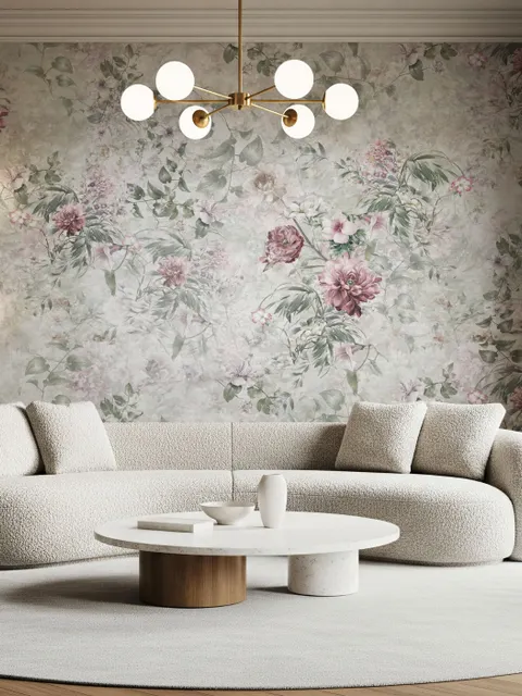 Vintage Floral Wallpaper Mural