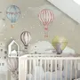 Kids Nursery Cartoon Winter and Little Hot Air Balloon Wallpaper Mural