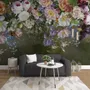 Vintage Bunte Rankenblumen Fototapete