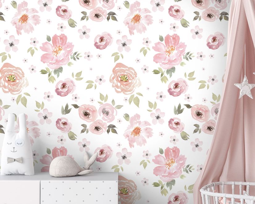 Nursery Watercolor Nursery Wallpaper Mural