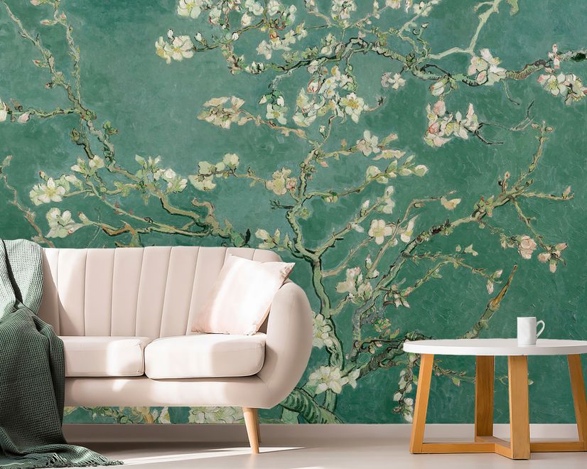 Papier peint panoramique Van Gogh, fleurs d'amandier