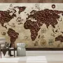 3D Kaffeekarten-Fototapete
