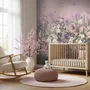 Soft Blooming Floral Meadow  Kids Wallpaper
