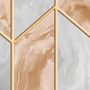 Black Marble with Gold Style Ornament Wallpaper Mural