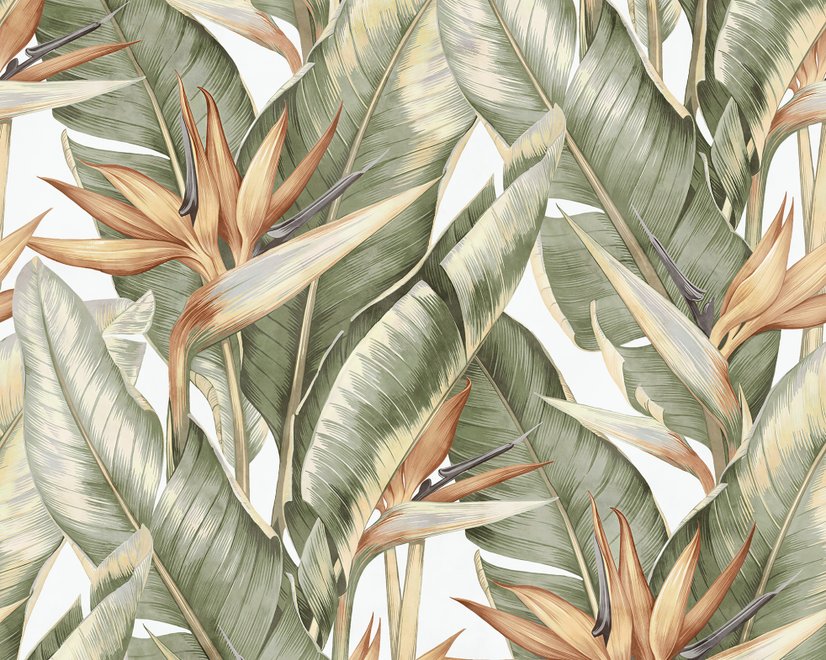 Weiche Bananenblattmuster Fototapete