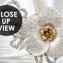 Papier peint marguerite à diamants floraux de luxe