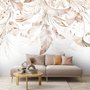 Boho Abstract Banana Leaf Art Wallpaper Mural