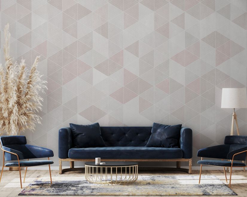 Scandinavian Style Pastel Geometric Design Wallpaper - STYLE 2