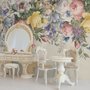 Papier peint panoramique floral vintage et coloré