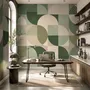 Retro Abstract Geometric Shapes Wallpaper Mural