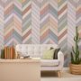 Vintage Chevron Pattern Wallpaper Mural