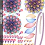 Watercolor Colorful Dahlia Florals Wall Decal Sticker