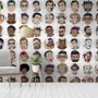Men Face Pop Art Wallpaper Mural
