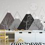 Kids Boys Cute Moon and Mountain Landscape Wallpaper Mural
