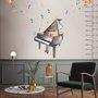 Aquarelle Piano et trompette avec notes de musique colorées Stickers muraux