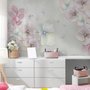 Papier peint panoramique de fleurs douces à l'aquarelle