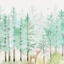 Pappelbaum Vintage Wald Fototapete