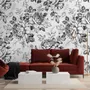Black and White Flower Wallpaper Mural