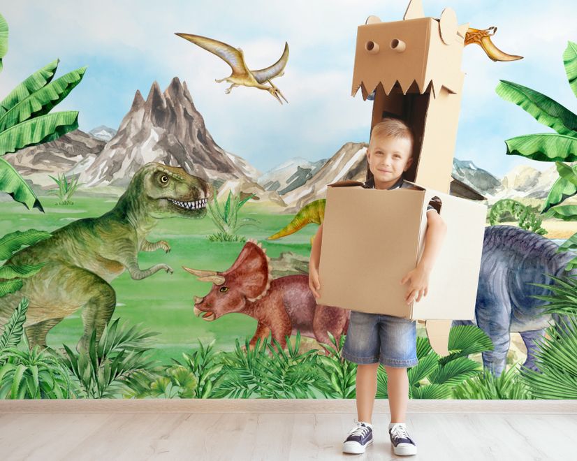 Kids Prehistoric Dinosaur Wallpaper Mural
