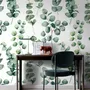 Watercolor Eucalyptus Leaf Wallpaper Mural