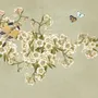 Creme Begonienblüte Floral Kunst Fototapete