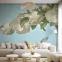 Papier peint panoramique floral et papillon Gardenia