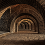 3D Look Dark Tunnel Wallpaper Mural