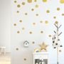 Gold Polka Dots Wall Decal Sticker