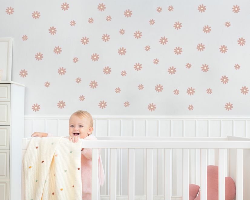 Small Cute Daisy Flowers for Kids Room Wall Decal Sticker