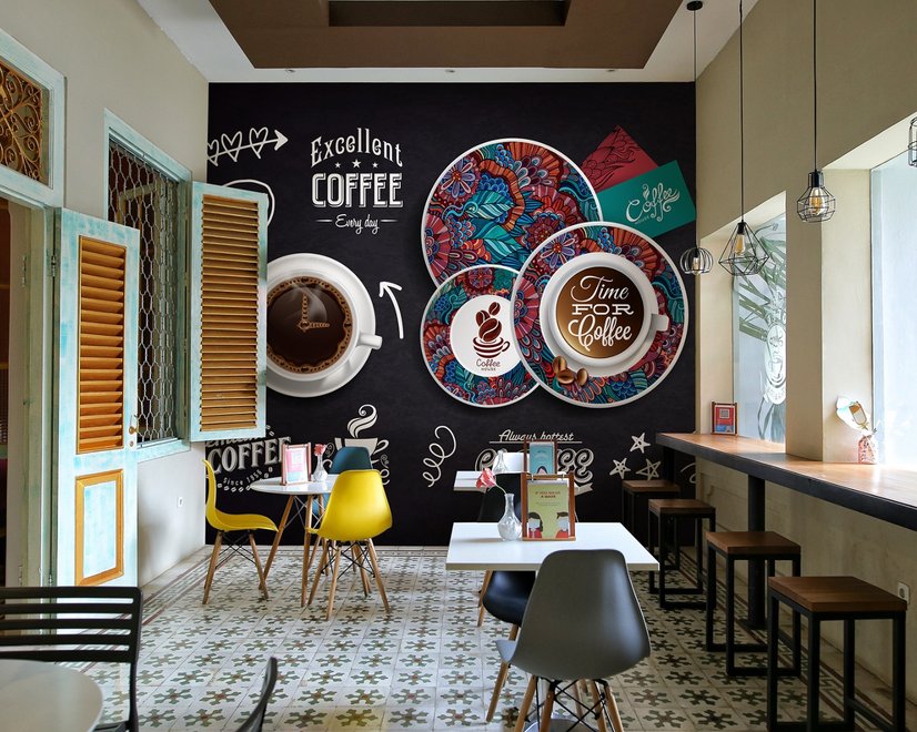 Vintage Coffee Wallpaper Mural