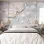 3D Look White Pearl Flower Wallpaper Mural