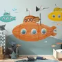 Papier peint panoramique sous-marin aquarelle garçons enfants