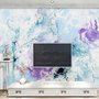 Turquoise Purple Marble Style Brush Wallpaper Mural
