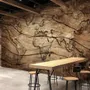 Vintage Wood World Map Wallpaper Mural