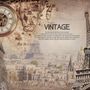Vintage Eiffel Tower City Landscape Wallpaper Mural