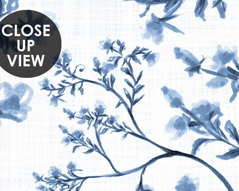 Monochrome Botanical Plants Chinoiserie Wallpaper Mural