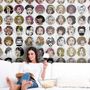 Woman Face Pop Art Papier peint panoramique