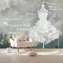 Watercolor Wedding Dress Wallpaper Mural