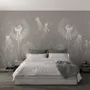 White Octopus and Dandelion Wallpaper Mural
