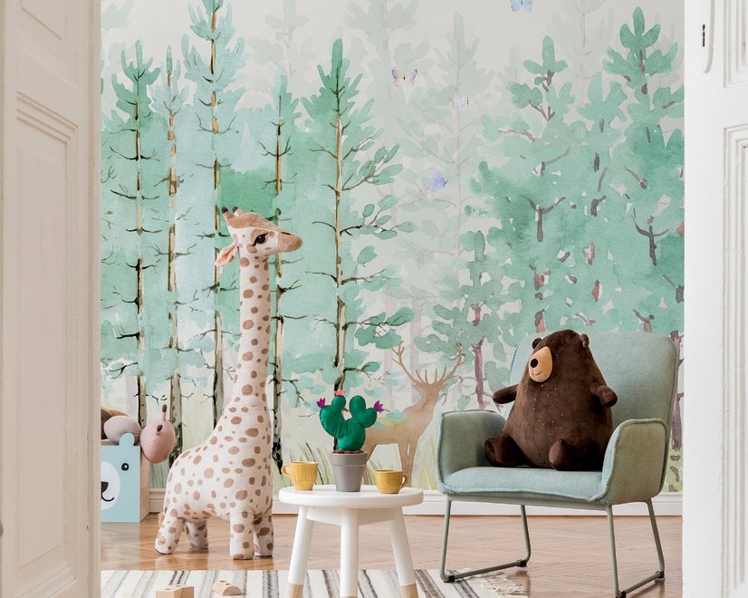 Poplar Tree Vintage Forest Wallpaper Mural